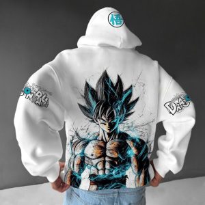 Unisex Anime Enthusiast Casual Oversized Hoodie Off-white-3XL